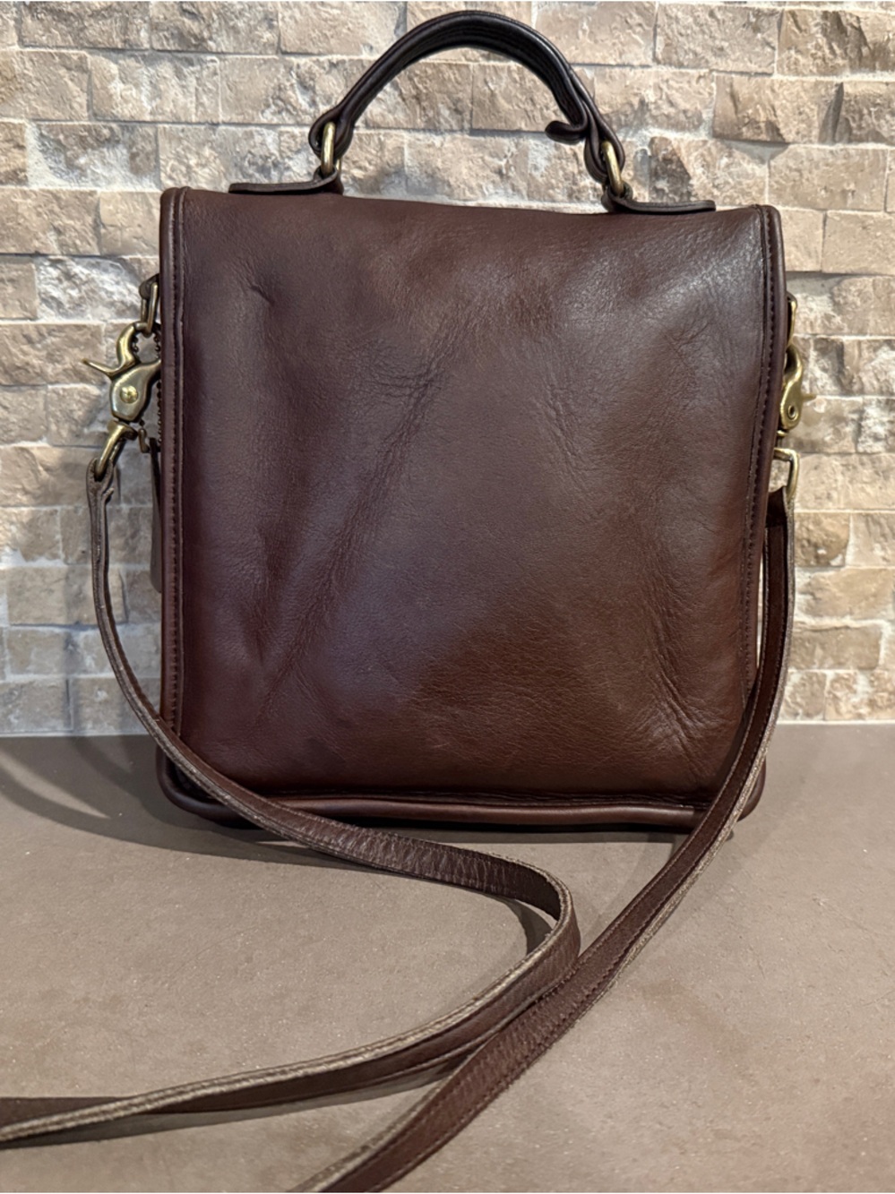 Coach 5130 Brown Leather Shoulder Bag with Hang Tag - Picture 10 of 10